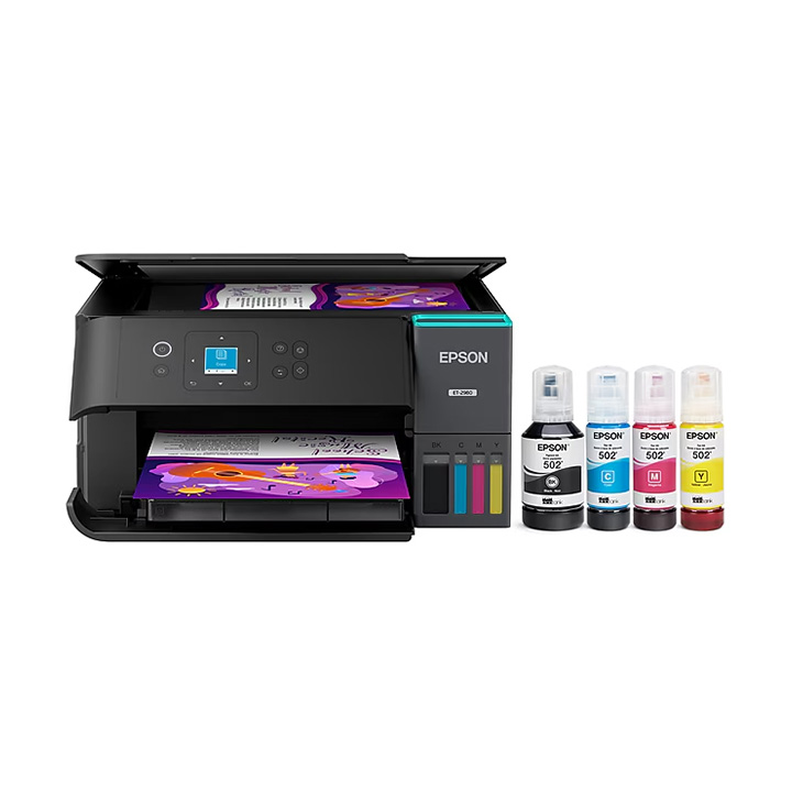 Epson EcoTank ET-2980 Wireless All-in-One Color Supertank Printer, Black